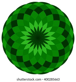 Simple colorful geometric mandala