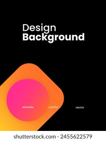 Simple colorful gradient background. Social media template vector illustration.