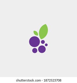 simple colorful grape, blueberry  vector design 