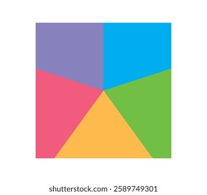 Simple Colorful graph image illustration