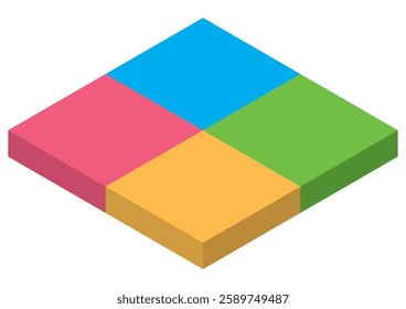 Simple Colorful graph image illustration