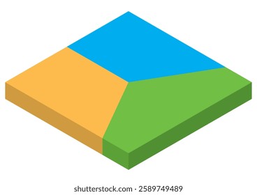 Simple Colorful graph image illustration