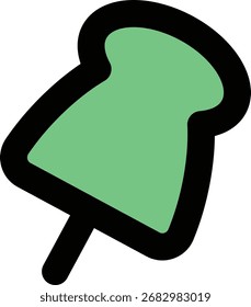 um ícone de pino verde simples e colorido