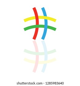 simple colorful hastag modern