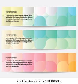 Simple colorful horizontal banners