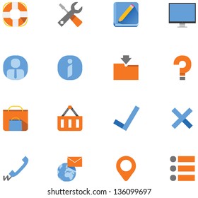 Simple colorful icon set for your app/website!