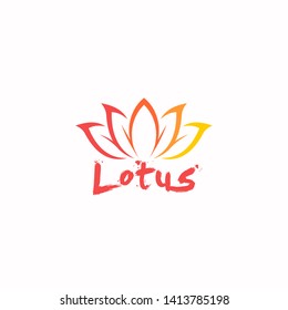 simple colorful illustration for lotus vector beauty logo graphic design template ideas