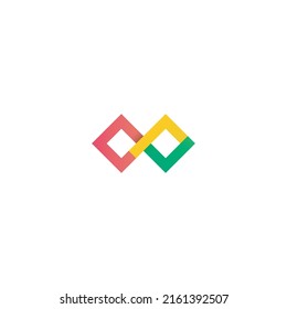 Simple and Colorful infinity logo design