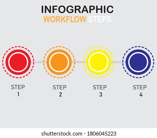 einfaches und bunter Infografik-Template, Vektordesign