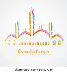 simple colorful islamic festival vector background