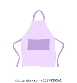 Simple and colorful kitchen apron vector illustration, pastel color cooking apron, kitchen apron vector illustration isolated on a white background