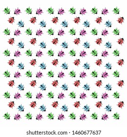 

simple colorful ladybug insect pattern
