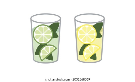 simple, colorful lemonade drink icon