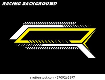 Simple colorful line vector, text box background design, 3d racing square concept.
