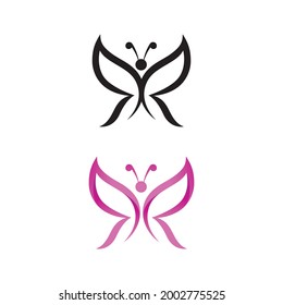 Simple colorful Logo butterfly concept