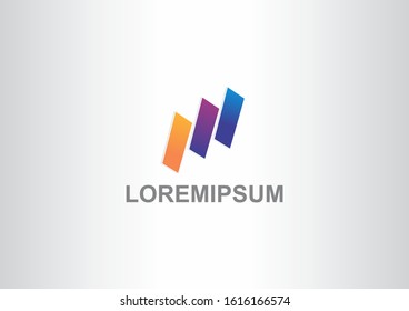 Simple colorful logo concept design template.
