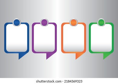 Simple colorful message templates are usually used for graphic design purposes or presentations and promotion templates
