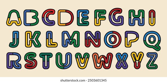 Simple Colorful Modern Alphabet Letter