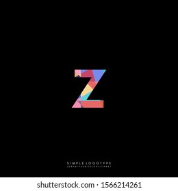 Simple colorful modern Z logotype creative design concept.