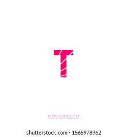 simple colorful monogram T logo letter isolated on white background vector illustration.