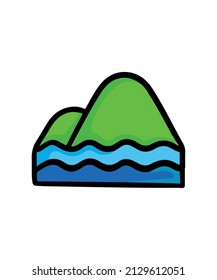 Simple and colorful nature vector