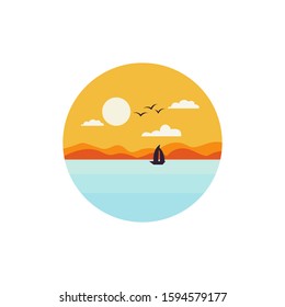 Simple Colorful Nature Vector Design 