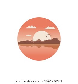 Simple Colorful Nature Vector Design 