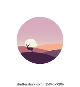 Simple Colorful Nature Vector Design 