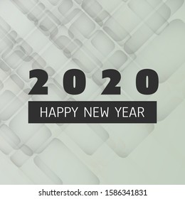 Simple Colorful New Year Card, Cover or Background Design Template - 2020