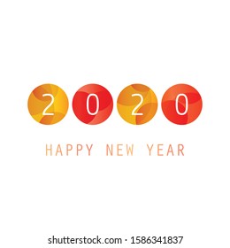 Simple Colorful New Year Card, Cover or Background Design Template - 2020