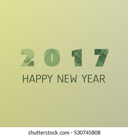  Simple Colorful New Year Card, Cover or Background Design Template - 2017