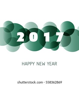 Simple Colorful New Year Card, Cover or Background Design Template - 2017