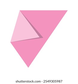Ilustración vectorial de papel colorida simple del origami, Ilustración vectorial plegable colorida del papel del origami en estilo plano aislado en un fondo blanco