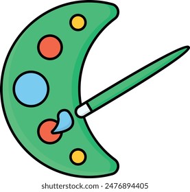 simple colorful painting tools back to school icon