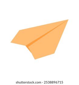 Simple colorful paper airplane vector illustration ,colorful paper plane illustration in flat style vector