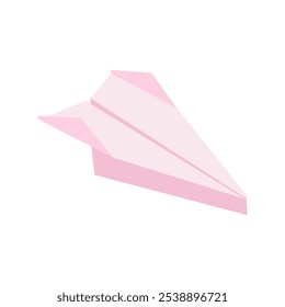 Simple colorful paper airplane vector illustration ,colorful paper plane illustration in flat style vector