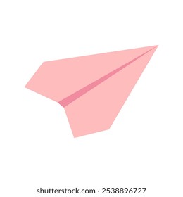 Simple colorful paper airplane vector illustration ,colorful paper plane illustration in flat style vector