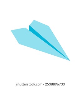 Simple colorful paper airplane vector illustration ,colorful paper plane illustration in flat style vector