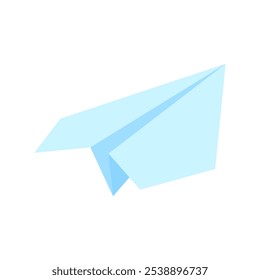 Simple colorful paper airplane vector illustration ,colorful paper plane illustration in flat style vector