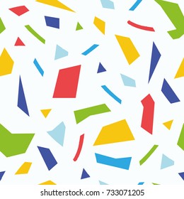 Simple colorful paper cut pattern.