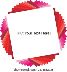 Simple Colorful Paper Frame Vector