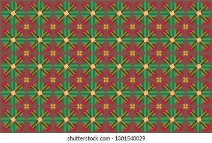 simple colorful patterns with floral motifs