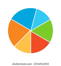 simple colorful pie chart vector illustration perfect for business needed isolated on a white background 3