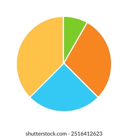 simple colorful pie chart vector illustration perfect for business needed isolated on a white background 7