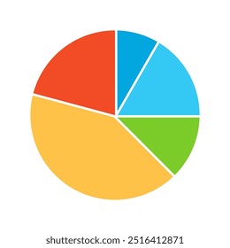 simple colorful pie chart vector illustration perfect for business needed isolated on a white background 10
