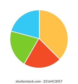simple colorful pie chart vector illustration perfect for business needed isolated on a white background 13