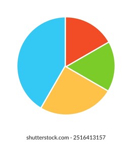 simple colorful pie chart vector illustration perfect for business needed isolated on a white background 14