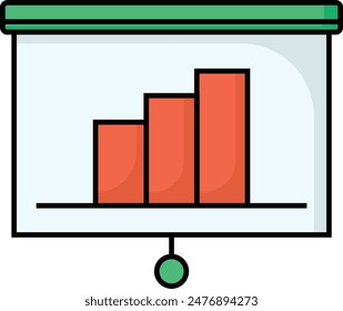 simple colorful presentation back to school icon