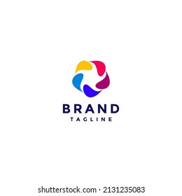 Simple Colorful Propeller Logo Design