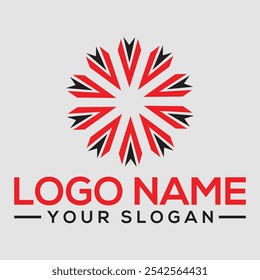 Simple Colorful Propeller Logo Design.rotate Harmoniously Rotating Semicircle Symbols Design.